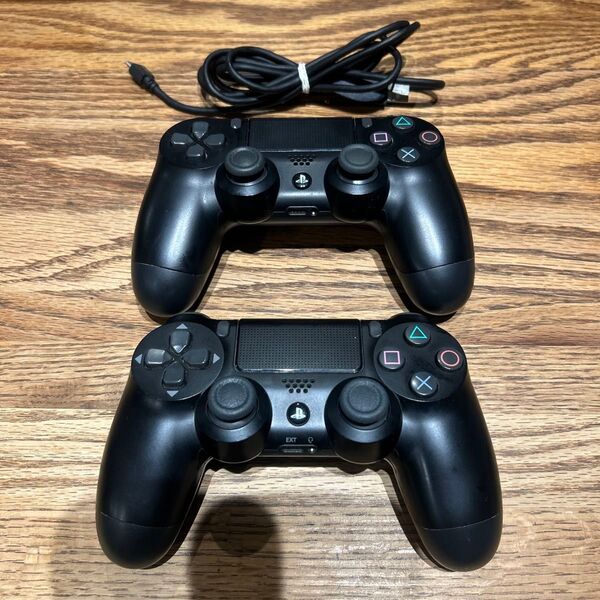 PS4 DualShock 4 コントローラー 2個セット、ブラック、おまけ付き