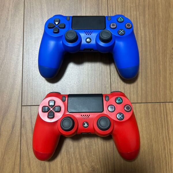 PS4 コントローラー 赤 青 2個セット