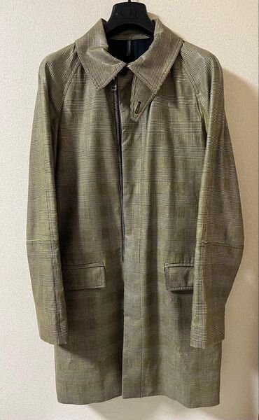 Dior HOMME 07AW グレンチェックのステンカラーコート 7H3130640245 サイズ46