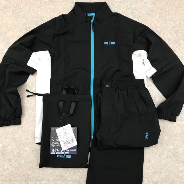 LEYTON HOUSE ゴルフ メンズレインウェア定価14300円) 新品 タグ付き ブラック ホワイト 3Lサイズ