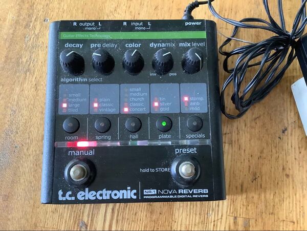 Tc.Electronic NOVA REVERB 中古 動作品 純正ACアダプター付き もと箱なし