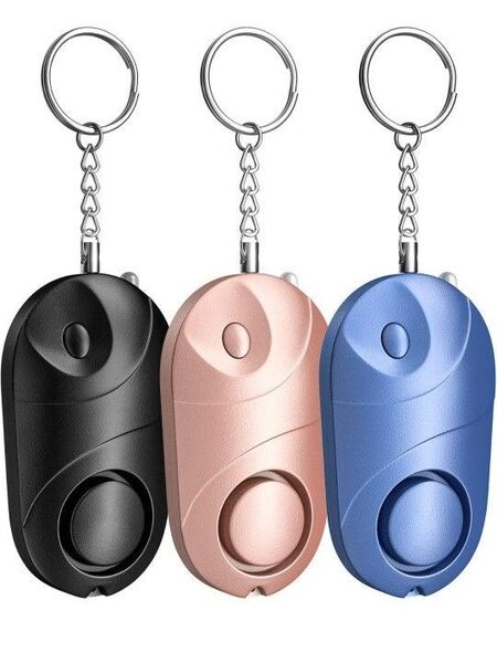 【新品未使用品】防犯アラーム 3個セット LEDライト付き 大音量アラーム 痴漢撃退 誘拐防止 ピンを抜くだけ
