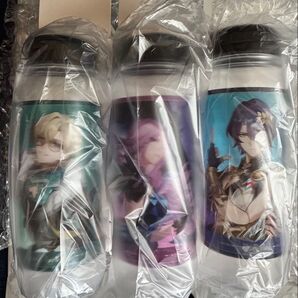スシロー×崩壊スターレイル コラボ限定クリアボトル ジェイド、アベンチュリン、レイシオ