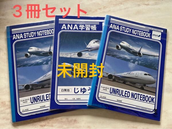 新品未開封 全日空 ANA 学習帳 自由帳 ショウワノート STUDY