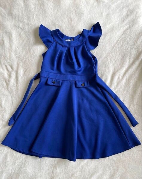 ワンピース ブルー 女の子 子供服 キッズ ドレス ガールズ 青