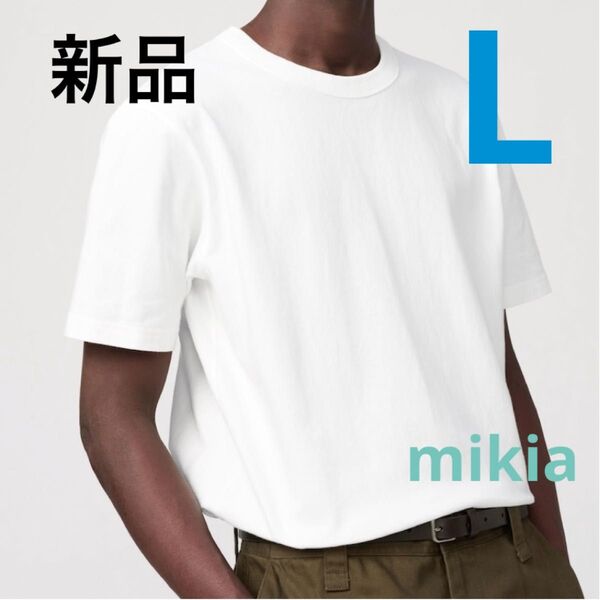 ユニクロ UNIQLO クルーネックTシャツ L 白 半袖 メンズ 2025年最新モデル