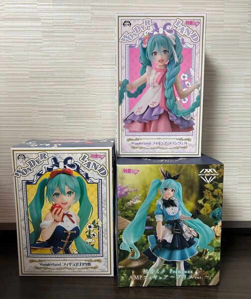 プライズ フィギュア 3点セット 新品未開封 初音ミク ラプンツェル アリス 白雪姫