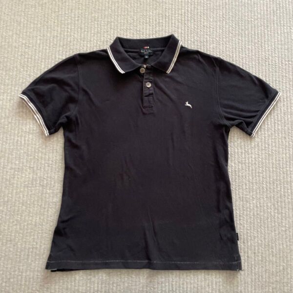 ポールスミス ポロシャツ 定価10000円 黒 ブラック 半袖 paul smith コットン 綿