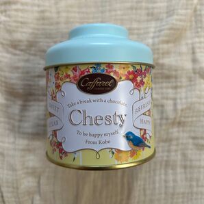 Chesty×Caffarel カファレル チョコレート缶 空缶 チェスティ コラボレーション 小物入れ フラワーバード