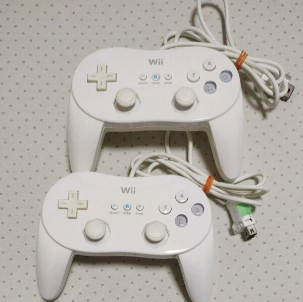Wii クラシックコントローラー PRO 白 2個セット