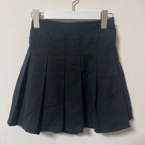 ems 黒 インパン付き プリーツスカート