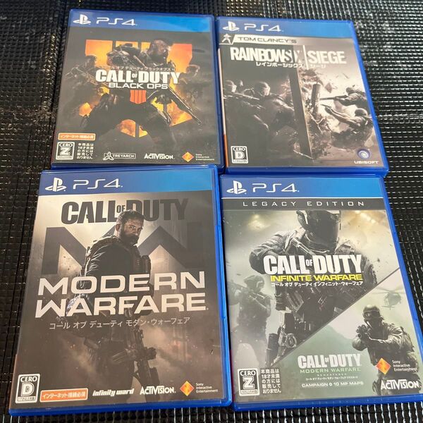【PS4】 4点セット コール オブ デューティ モダン・ウォーフェア レインボーシックス インフィニティ ブラックオプス