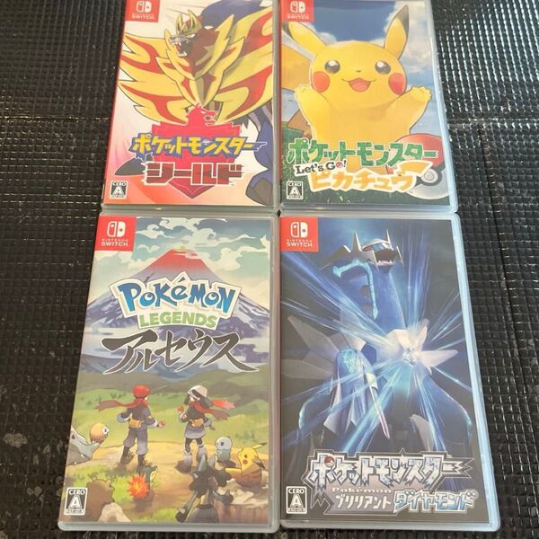 【Switch】 4点 Pokemon LEGENDS アルセウス ピカチュウ ダイヤモンド シールド