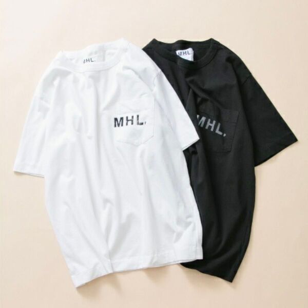 【新品】MHL. × URBAN RESEARCH 別注 ロゴ Tシャツ ブラック S ユニセックス