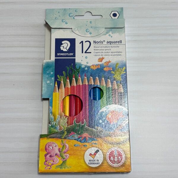 STAEDTLER Noris aquarell 水彩色鉛筆 12色セット 未使用 ステッドラー ノリス アクアレル 水彩色鉛筆