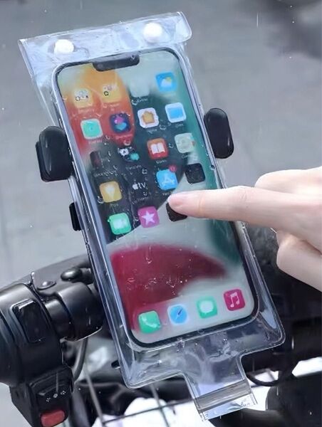 【防水スマホケース 2枚セット/1200円】バイク 自転車用マウント対応 充電対応 防滴防塵 フードデリバリー スマホホルダー