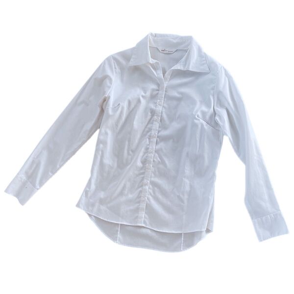 定価5千!洋服の青山 佐々木希 n-line ワイシャツ スキッパーシャツ 長袖シャツ ワイシャツ トップス シャツ 長袖 白
