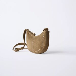 ZARA スエード スタッズバッグ ハンドバッグ