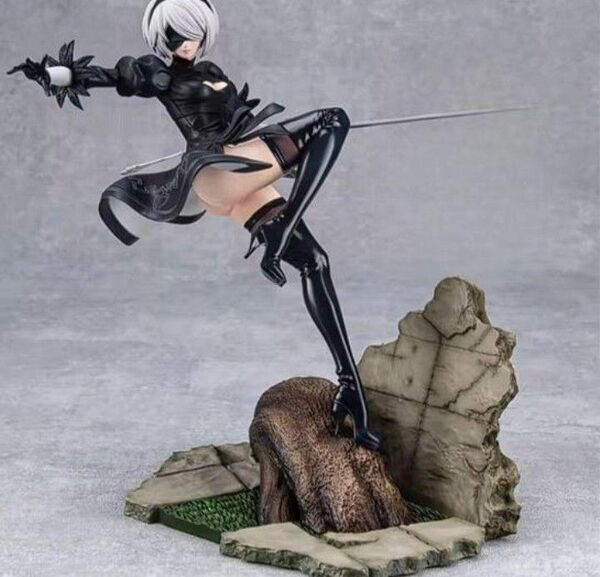 ニーアオートマタ 2b ヨルハ フィギュア 24cm 塗装済完成品 ブラック 新品未使用