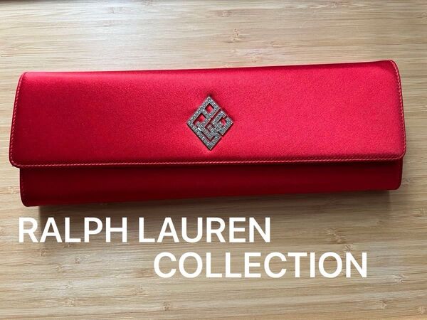 ラルフローレンコレクション アールデコ クラッチ 赤 Ralph Lauren collection