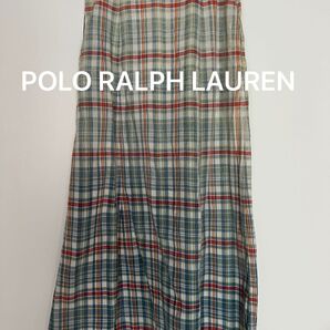 ポロラルフローレン コットンマドラス マキシ丈スカート POLO RALPH LAUREN