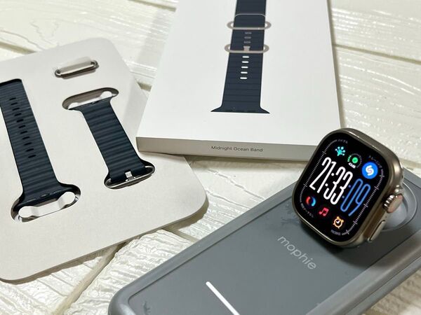 Apple Watch Ultra 2 GPS Cellular 49mm チタニウム 純正品 ミッドナイト オーシャンバンド