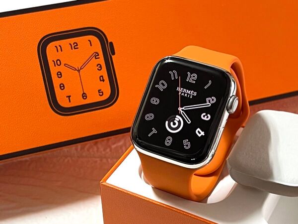 ★美品★ Apple Watch HERMES Series 6 44mm シルバー ステンレス GPS Cellular