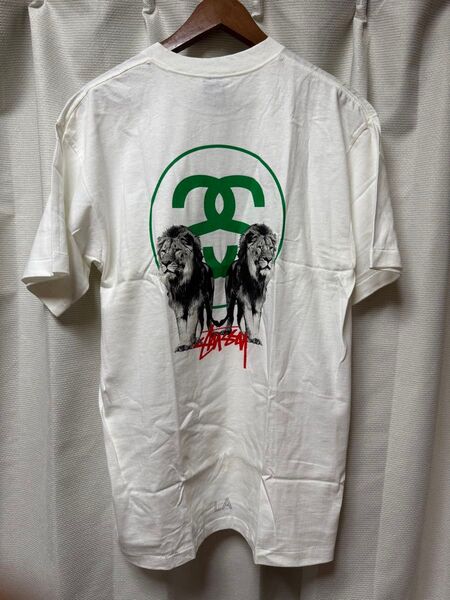 dead stock old stussy LA 限定 ライオン Tシャツ 白 L ビンテージ ステューシー Tee 半袖Tシャツ
