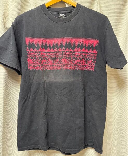 used stussy ラスタプリント ステューシー Tシャツ ティーシャツ ブラック 古着 半袖
