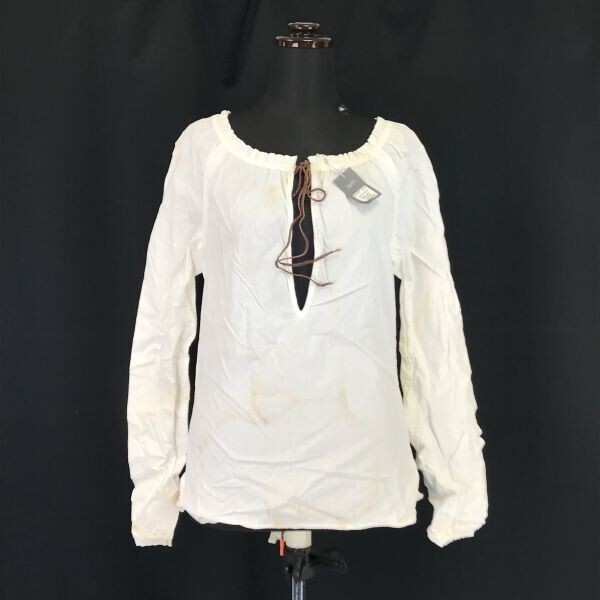 Made in Italy★MIU MIU★長袖シャツ/ブラウス【Womens size -L/40/白/white】正規代理店タグ/Tops/Shirts◆BH258