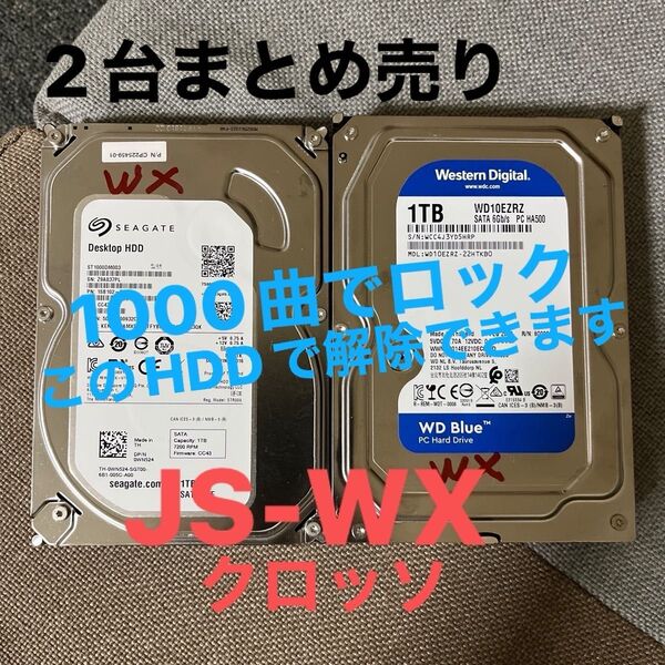 JOYSOUND-JSーWX-クロッソ HDDロック解除用ハードディスク 2台まとめ売り!