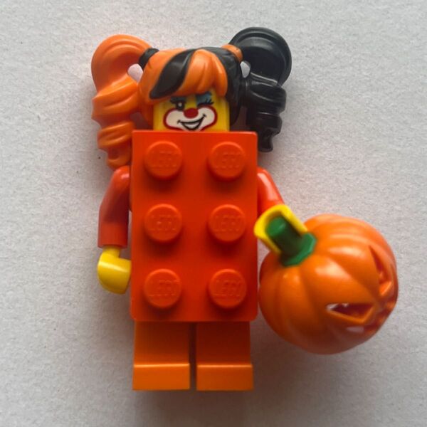 LEGO正規品 ミニフィグ ブロックトルソー パンプキンハロウィンピエロ
