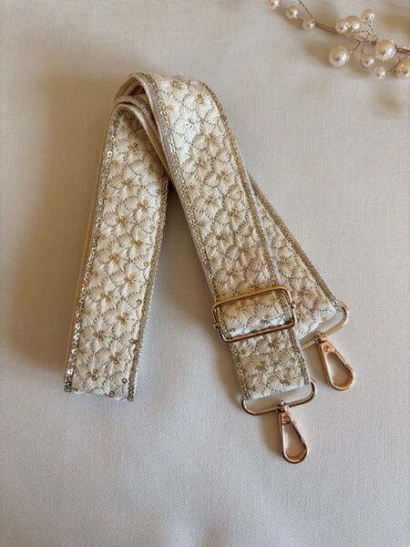 インド刺繍リボンショルダーベルト*スマホショルダーストラップ*カメラストラップ*太幅