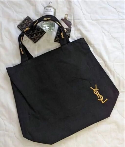YSL イヴサンローラン 雑誌付録ノベルティ トートバッグ 黒
