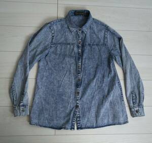 *CECIL McBEE Cecil McBee long sleeve Denim shirt Chemical woshuM*