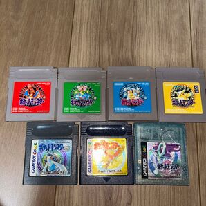 ゲームボーイ、カラーソフト ポケモン赤、緑、青、ピカチュウ、金、銀、クリスタル
