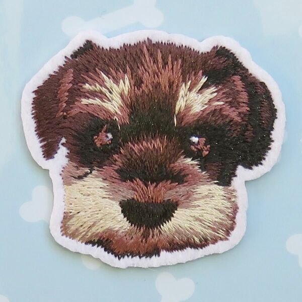 シュナウザー 犬 刺繍 アイロン ワッペン アップリケ ペット 愛犬 2411 手芸用品 アレンジ patch パッチ