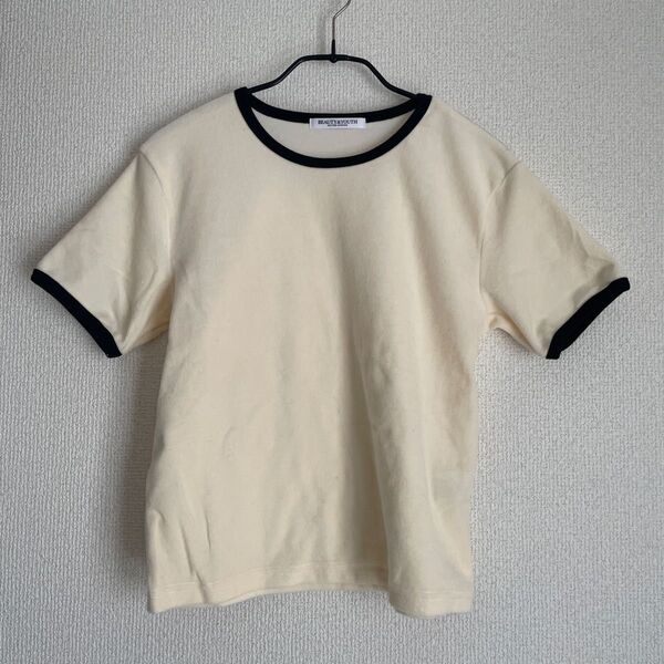 BEAUTY&YOUTH ベロア リンガー Tシャツ