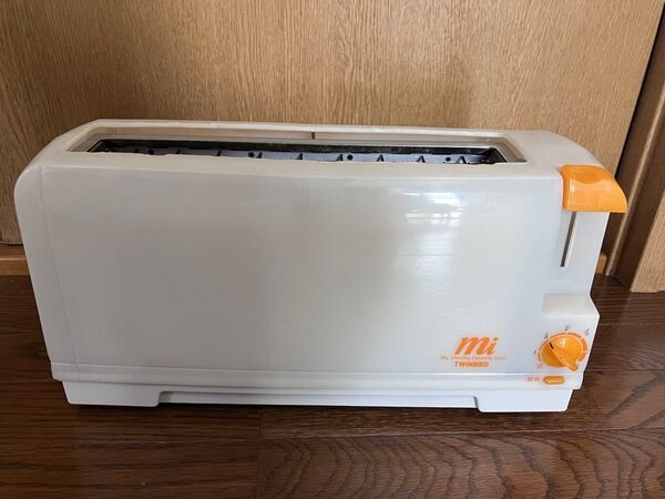 TWINBIRD ポップアップトースター ホワイト・オレンジ 自動トースター