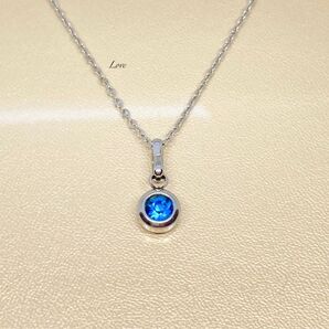 誕生石ネックレス ステンレスネックレス ステンレスチェーン タンザナイト