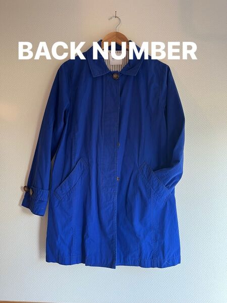 BACK NUMBER バックナンバー ステンカラーコート 春コート 綿100% Lサイズ スプリングコート コットン素材