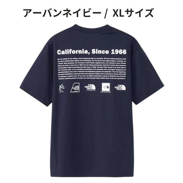 即決☆ノースフェイス ヒストリカル ロゴ 半袖Tシャツ UN/XLサイズ ネイビー 紺 速乾 ヒストリカル 歴代 ロゴ THE NORTH FACE