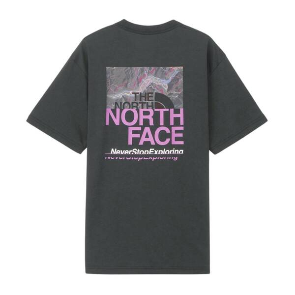 即決☆ノースフェイス ハーフスウィッチング 半袖 Tシャツ BLK/Lサイズ ネコポス ブラック 黒色 ドライ ロゴ イラスト ヨセミテ 国立公園