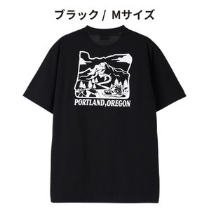 即決☆コロンビア ヤハラフォレスト 半袖Tシャツ BB/Mサイズ ネコポス 半袖 ブラック 黒 M フロントプリント 吸湿速乾 UVカット UPF50