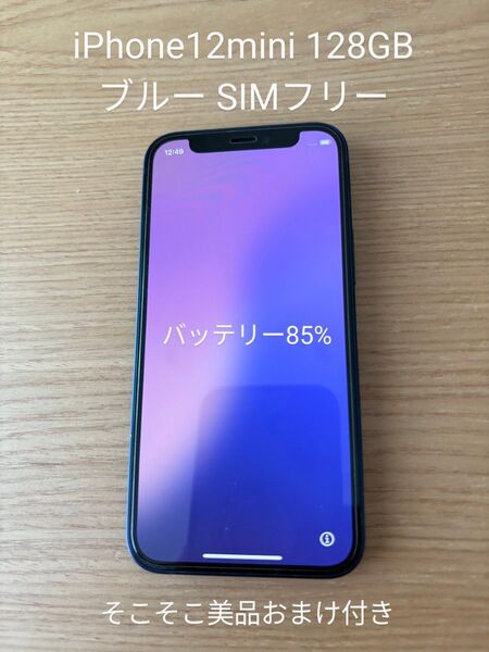 iPhone12mini 128GB SIMフリー ブルー美品おまけ付き