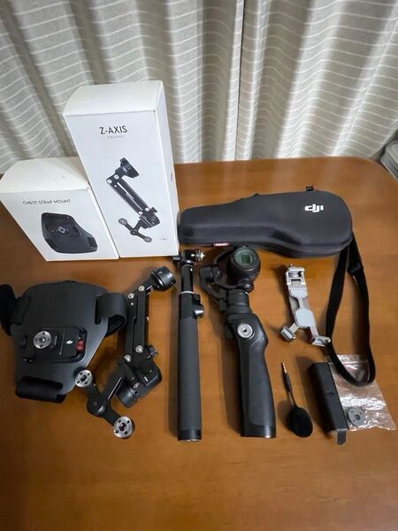 DJI OSM+ (3軸手持ちジンバル 、光学3倍、4Kカメラ標準搭載)スタビライザー アクセサリーセット 動作確認済み