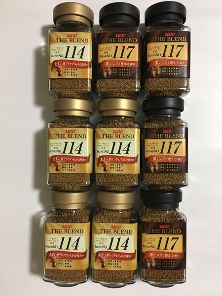 未開封 UCC 114 117 合計9個 ブレンドコーヒー THE BLEND コーヒー ブレンド インスタントコーヒー