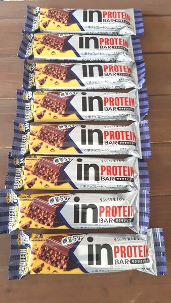 送料無料 森永 inバー inバープロテイン ザクザクビター ×8本セット #プロテインバー#森永#チョコ#たんぱく質