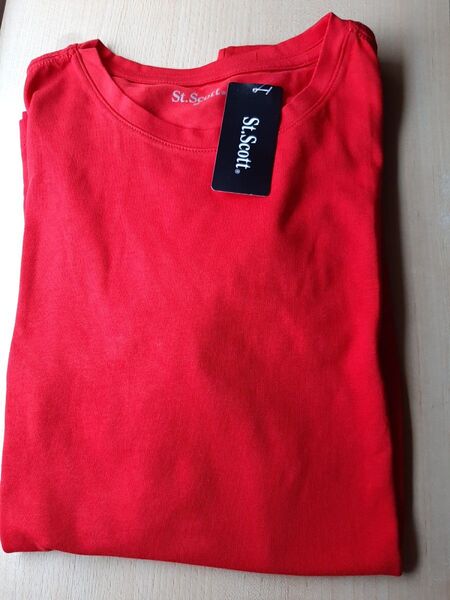 新品 送料無料 メンズMサイズ 半袖Tシャツ カラー 赤サイズ M素材 綿100%柄・デザイン...無地