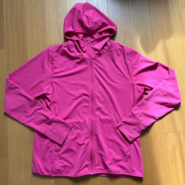 ユニクロ エアリズム UVカットメッシュパーカ(長袖) ピンク